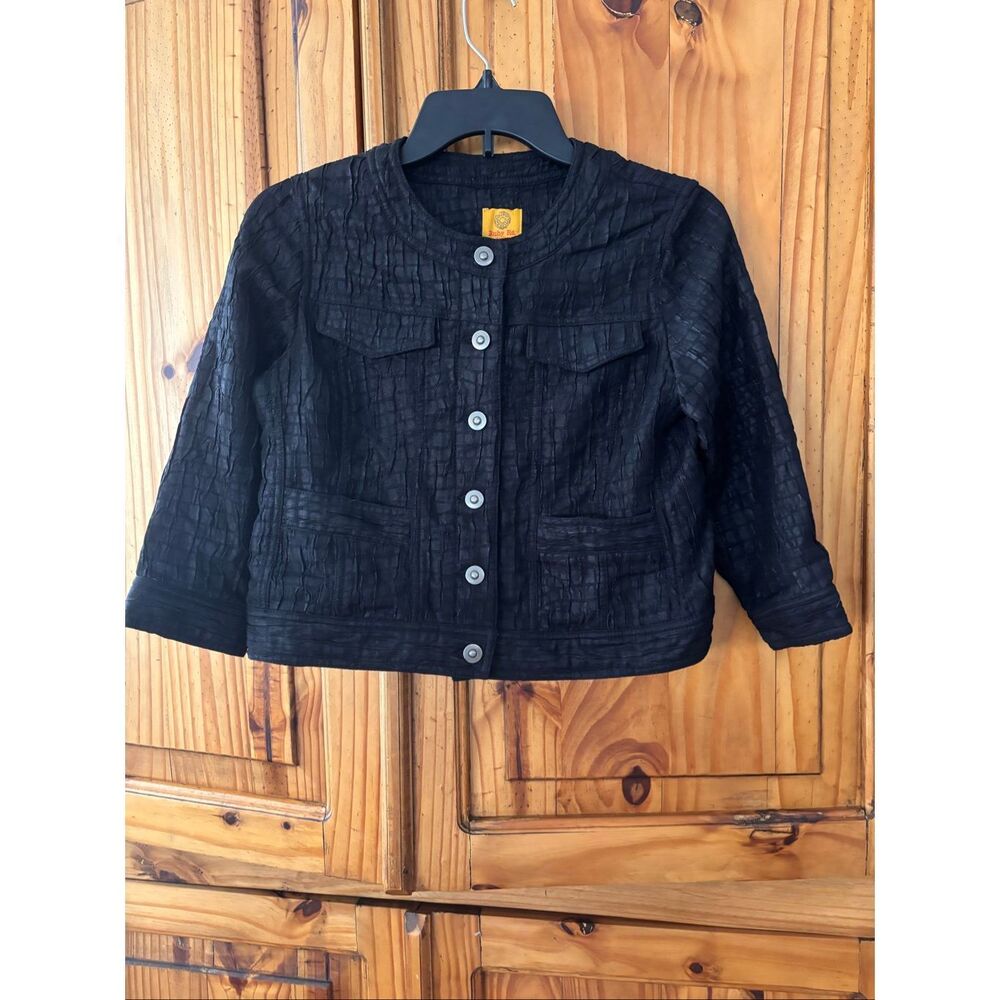 Ruby Rd.  Shimmery Cropped Jacket